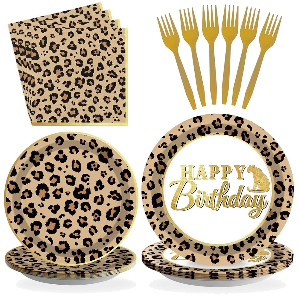 Animal Print Birthday Decorations Bundle