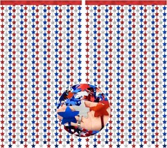 4th of July Decorations,Patriotic Decorations Backdrop,2 Pack Red White and B…