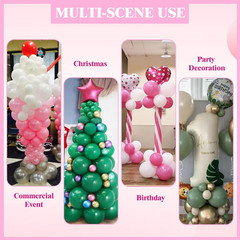 4 Set Heavy-Duty Balloon Column Stand Kit for Floor, 6.6Ft Adjustable Metal Tele