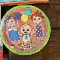 Cocomelon Backdrop W/ Photo Props Napkins Plates Kids Birthday Decorations Lot