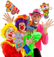 24 Pieces Carnival Cutouts Party Supplies, Circus Theme Birthday Party Favors Ci