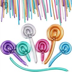 10/100pcs Long Modeling Latex Balloons DIY Birthday Wedding Party Metal Glossy