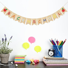 Back to School Decorations Banner First Day of School Decorations | Burlap Back