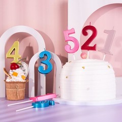 PHD CAKE 2.76 Inch Modern Black 1 Number Birthday Candles, 1,