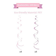 Birthday Decorations Kit – 16-Piece Set with Pre-Strung Happy Birthday Pink