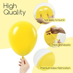 122pcs Yellow Balloon Arch Kit, 18 12 10 5 inch Yellow Latex Balloons Differe…
