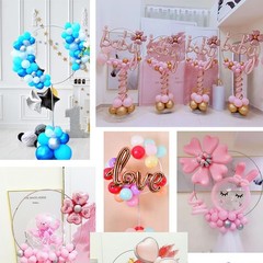 Balloon Round Arch Column Stand Set of 2 Pack,Stand Round Balloon Column Arch…