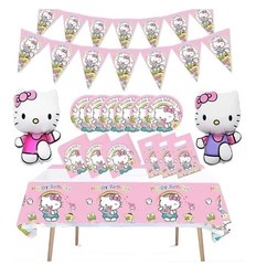 Hello Kitty Happy Birthday Party Decor Supplies Balloon Banner Plate Napkin Bags