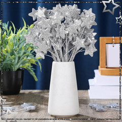 24 Pcs Glitter Star Picks 13.8» Sparkly Star Stem Picks Decoration