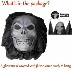 10.8′ Halloween Haunted House Ghost Hanging Decoration Skeleton Skull Home Decor