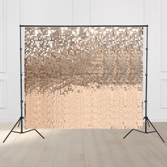 8.5×10 FT Shimmer Wall Backdrop with Stand 72 Pcs Panels Decor for Wedding Party