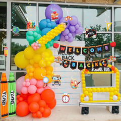 Welcome Back to School Decorations Set, Welcome Back Banner, Backdrop, Hanging S
