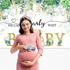 Bear Gender Reveal Backdrop «We can Bearly Wait» Baby Shower Decoration 8×6 ft
