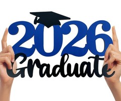 2025 Graduation Party Decorations Wooden Sign Blue Class of 2025 Photo