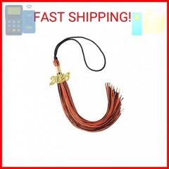 GRADFTY Orange and Black Graduation Tassel 2026 for Grad Cap and Graduation Cere