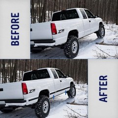 Black Side Body Trim Molding Compatible with 1988-1998 Chevy GMC Tahoe Suburban