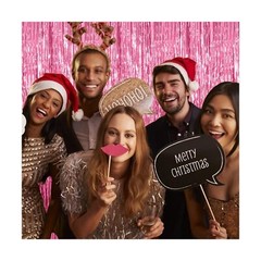 3 Pack Pink Backdrop Birthday Party Decorations Tinsel Foil Fringe Curtains B…
