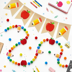 Back to School Decorations – NO DIY -Burlap Apple Pencil Banner & 3D Pencil Appl