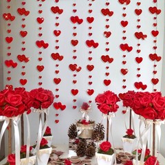 52Ft Valentines Day Party Decorations Red Heart 4 Count (Pack of 1),