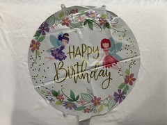 Happy Birthday Balloons Set Butterfly Pink Foil Mylar Balloons Party Decoration