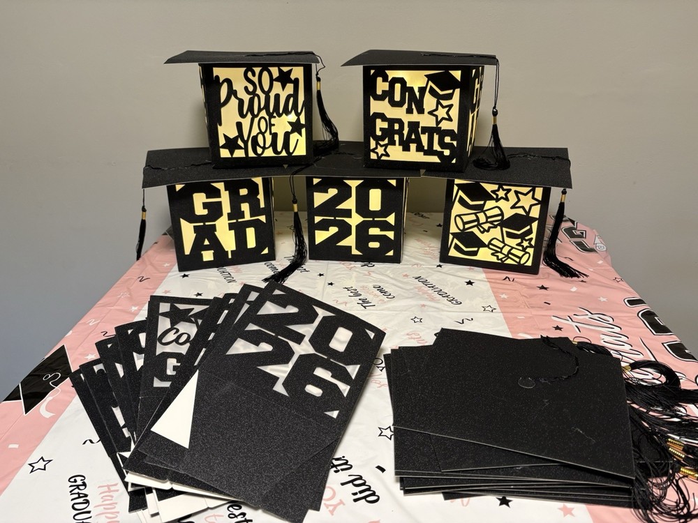 Graduate 2026 Light Up Decor / Center Pieces Set Of 16