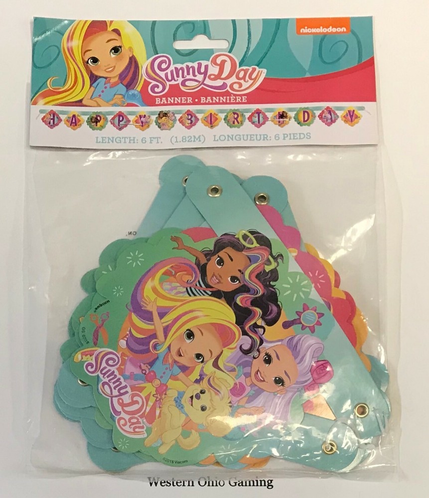 Nickelodeon Sunny Day 6′ Happy Birthday Banner NEW Party Supplies Decoration