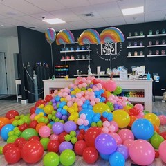 Assorted Rainbow Latex Balloons 100 Pack 12 inch Round Helium Bright