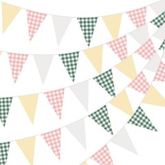 49ft Pink Green Gingham Camp Bride Banner Camping Bachelorette Decorations Pi…