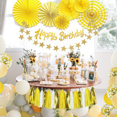 Yellow Birthday Decorations for Women – 33Pcs Yellow Party Decor for Girl with B