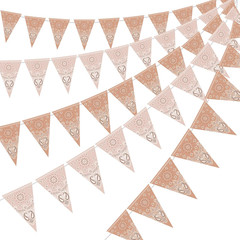 5 Pack Western Cowboy Party Decorations Bandana Pennant Banner Rodeo Party Decor