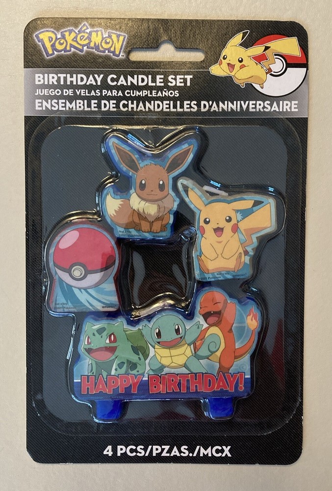 Pokemon Birthday Character Candle Set – 4 pcs 172408
