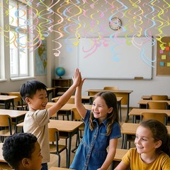 48PCS Pastel Paper Swirl Decorations Hanging Ceiling Streamers for Birthday, …
