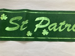 St Patrick’s Day Irish Party New Hat Cups Fabric Pins Flags Used Banner & Sash