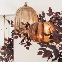 Neutral Fall Garland for Mantle Fireplace – 2 Pack 6Ft Plum Cimicifuga Seeded…