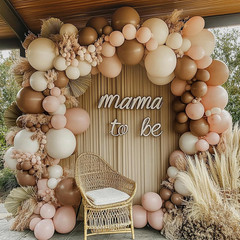 Brown Balloons, 129Pcs Different Sizes 18 12 10 5 Inches for Garland Arch Kit, P