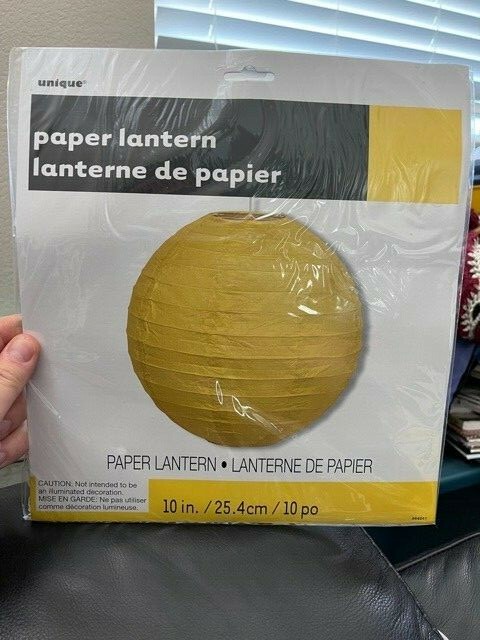 Unique Yellow 10″ Paper Lantern New!!!
