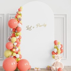7.2FT Wedding Arch Backdrop Cover Spandex Fitted White Wedding Arch Covers Round