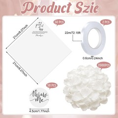 Wedding Petal Cones Kit 50 Sheets Cardstock 2000 Cream Fake Petals 50 ‘throw …