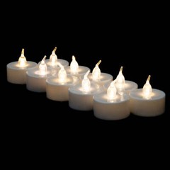 Fantado LED Battery Operated Flameless Tea Light Candles – Warm White (12 PAC…