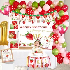 Strawberry Sweet One Birthday Decor