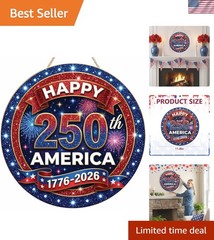 Patriotic 250th Anniversary Door Hanger – Perfect for Independence Celebrations