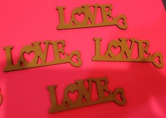 laser cut table scatter decor – 37 pc – Love, Family, Crosses, Hearts, Flowers