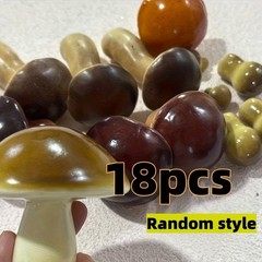 18X Simulation Mushroom Model Photography Props, Sand Table Decorations Random