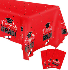 3 Pieces Graduation Tablecloth, 2026 Graduation Party Decorations, Large Size Pl