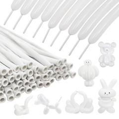 100Pcs 260 Balloons White Long Balloons for Balloon Garland Thickening Skinny…
