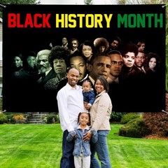 Arosche Large Black History Month Banner 72″ x 72 inches x 48 inches,
