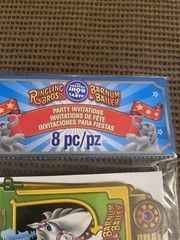 Ringling Bros. Barnum & Bailey 8 Party Invitation Green New Sealed