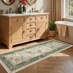 GarveeHome 2×6 Washable Runner Rug for 2′ x 6′ (Rectangular), Sage Green