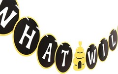 What Will It Bee Banner -Bumble Bee Theme Baby Shower Banner，Bee Gender Revea…