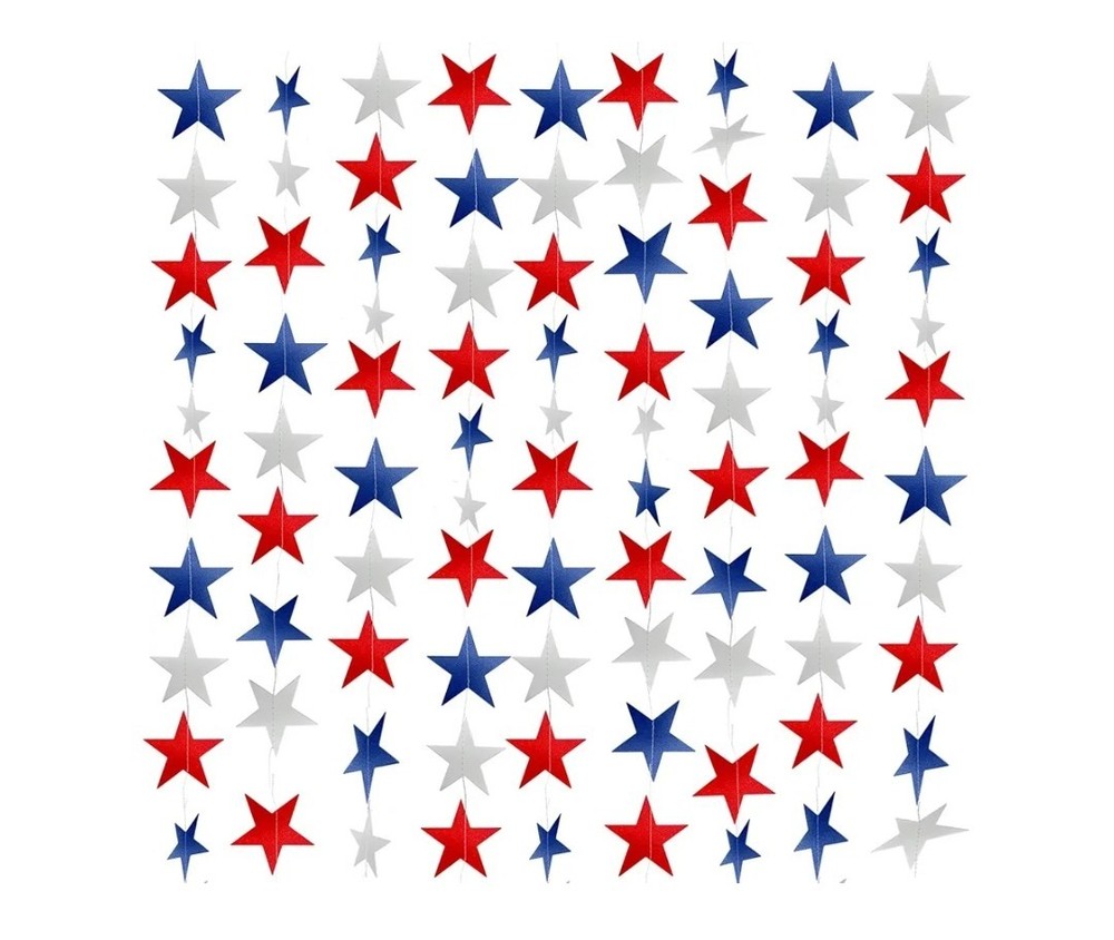 10 Pack 4th of July Decorations Red White and Blue Decoration Patriotic Garland